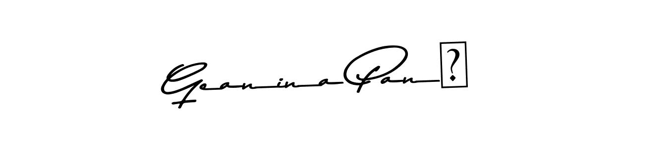 Similarly Asem Kandis PERSONAL USE is the best handwritten signature design. Signature creator online .You can use it as an online autograph creator for name Geanina Pană. Geanina Pană signature style 9 images and pictures png