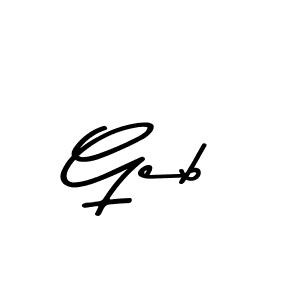 Make a beautiful signature design for name Geb. With this signature (Asem Kandis PERSONAL USE) style, you can create a handwritten signature for free. Geb signature style 9 images and pictures png