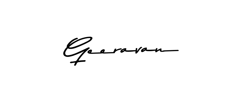 Design your own signature with our free online signature maker. With this signature software, you can create a handwritten (Asem Kandis PERSONAL USE) signature for name Geeravan. Geeravan signature style 9 images and pictures png