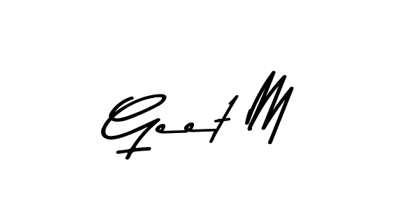 Design your own signature with our free online signature maker. With this signature software, you can create a handwritten (Asem Kandis PERSONAL USE) signature for name Geet M. Geet M signature style 9 images and pictures png