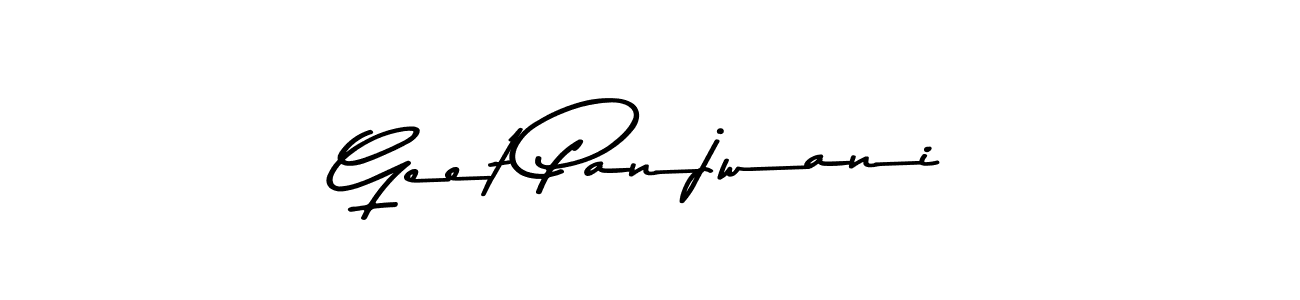 Design your own signature with our free online signature maker. With this signature software, you can create a handwritten (Asem Kandis PERSONAL USE) signature for name Geet Panjwani. Geet Panjwani signature style 9 images and pictures png