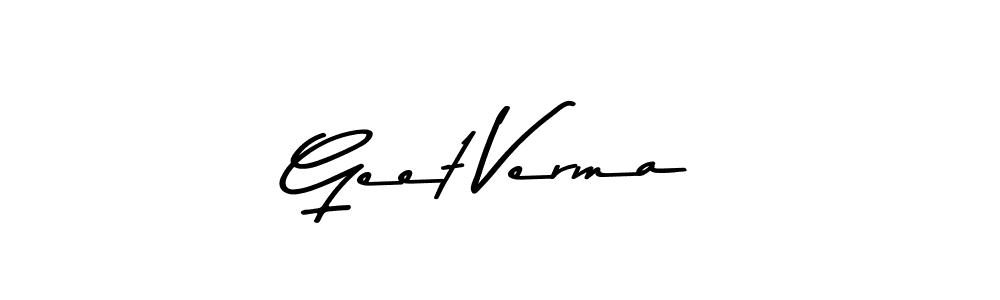 Similarly Asem Kandis PERSONAL USE is the best handwritten signature design. Signature creator online .You can use it as an online autograph creator for name Geet Verma. Geet Verma signature style 9 images and pictures png