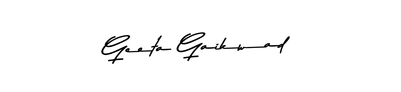 Design your own signature with our free online signature maker. With this signature software, you can create a handwritten (Asem Kandis PERSONAL USE) signature for name Geeta Gaikwad. Geeta Gaikwad signature style 9 images and pictures png
