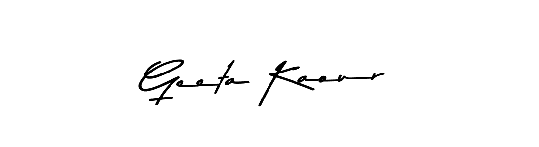 How to make Geeta Kaour name signature. Use Asem Kandis PERSONAL USE style for creating short signs online. This is the latest handwritten sign. Geeta Kaour signature style 9 images and pictures png