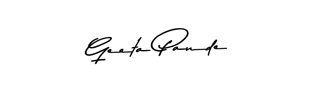 Asem Kandis PERSONAL USE is a professional signature style that is perfect for those who want to add a touch of class to their signature. It is also a great choice for those who want to make their signature more unique. Get Geeta Pande name to fancy signature for free. Geeta Pande signature style 9 images and pictures png