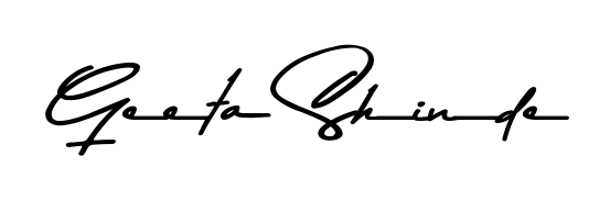 The Asem Kandis PERSONAL USE lettering style adds unique flourish to name Geeta Shinde. Stand out with a custom digital autograph made in seconds. Geeta Shinde signature style 9 images and pictures png