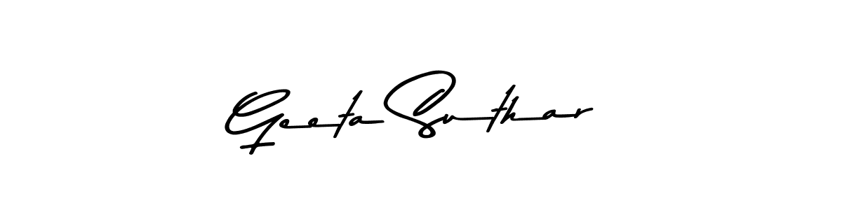 Also You can easily find your signature by using the search form. We will create Geeta Suthar name handwritten signature images for you free of cost using Asem Kandis PERSONAL USE sign style. Geeta Suthar signature style 9 images and pictures png