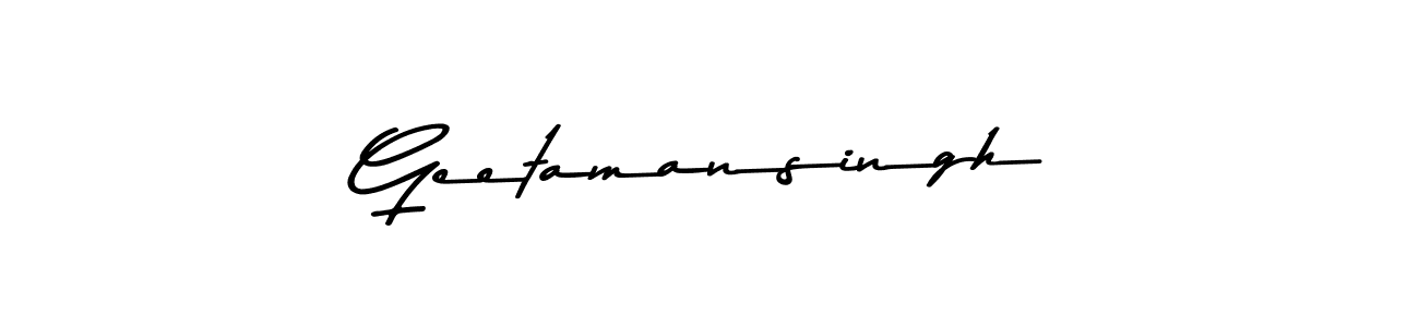 Design your own signature with our free online signature maker. With this signature software, you can create a handwritten (Asem Kandis PERSONAL USE) signature for name Geetamansingh. Geetamansingh signature style 9 images and pictures png