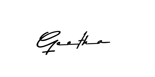 Use a signature maker to create a handwritten signature online. With this signature software, you can design (Asem Kandis PERSONAL USE) your own signature for name Geetha. Geetha signature style 9 images and pictures png