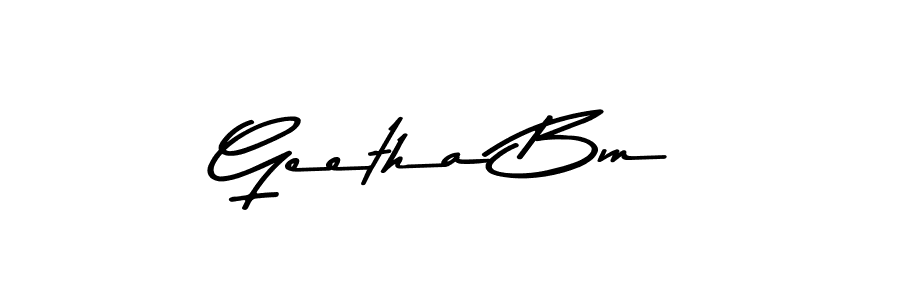 Check out images of Autograph of Geetha Bm name. Actor Geetha Bm Signature Style. Asem Kandis PERSONAL USE is a professional sign style online. Geetha Bm signature style 9 images and pictures png