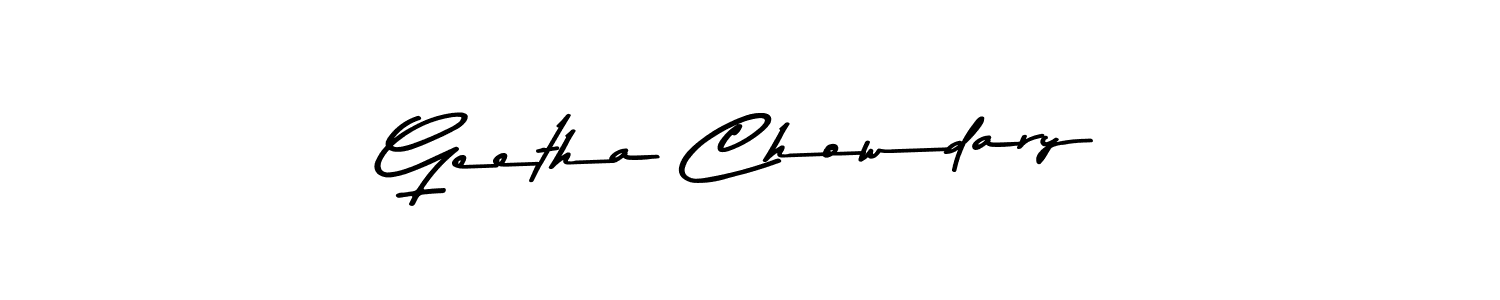 Also You can easily find your signature by using the search form. We will create Geetha Chowdary name handwritten signature images for you free of cost using Asem Kandis PERSONAL USE sign style. Geetha Chowdary signature style 9 images and pictures png