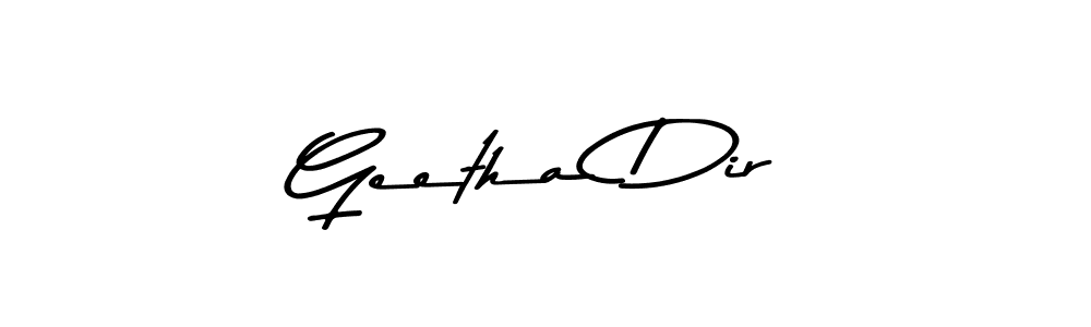 How to make Geetha Dir name signature. Use Asem Kandis PERSONAL USE style for creating short signs online. This is the latest handwritten sign. Geetha Dir signature style 9 images and pictures png