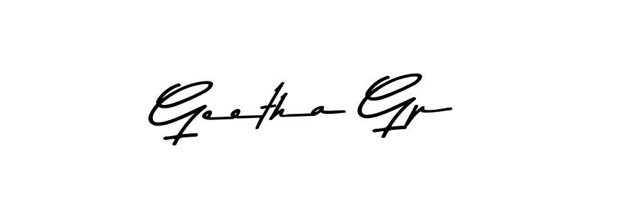 How to make Geetha Gp signature? Asem Kandis PERSONAL USE is a professional autograph style. Create handwritten signature for Geetha Gp name. Geetha Gp signature style 9 images and pictures png