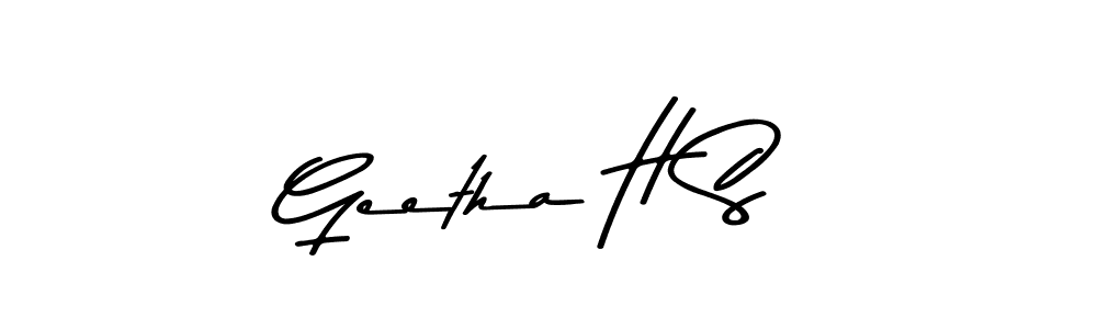 Also You can easily find your signature by using the search form. We will create Geetha H S name handwritten signature images for you free of cost using Asem Kandis PERSONAL USE sign style. Geetha H S signature style 9 images and pictures png