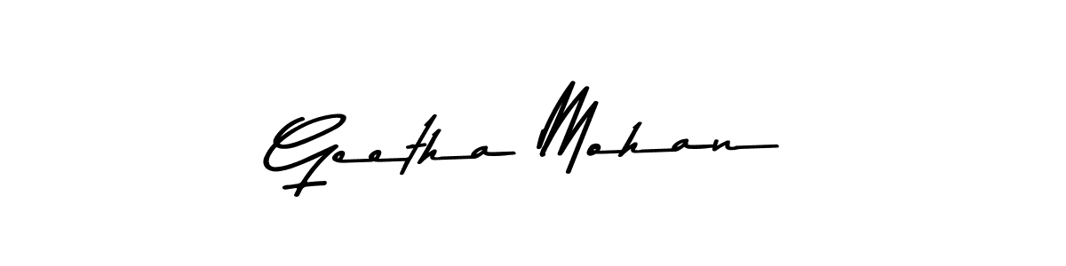How to make Geetha Mohan name signature. Use Asem Kandis PERSONAL USE style for creating short signs online. This is the latest handwritten sign. Geetha Mohan signature style 9 images and pictures png