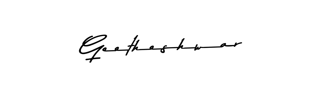 How to make Geetheshwar name signature. Use Asem Kandis PERSONAL USE style for creating short signs online. This is the latest handwritten sign. Geetheshwar signature style 9 images and pictures png