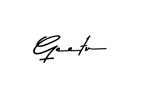 Create a beautiful signature design for name Geetu. With this signature (Asem Kandis PERSONAL USE) fonts, you can make a handwritten signature for free. Geetu signature style 9 images and pictures png