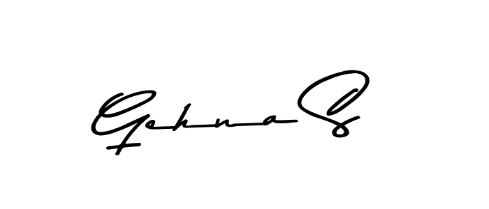 Make a beautiful signature design for name Gehna S. With this signature (Asem Kandis PERSONAL USE) style, you can create a handwritten signature for free. Gehna S signature style 9 images and pictures png