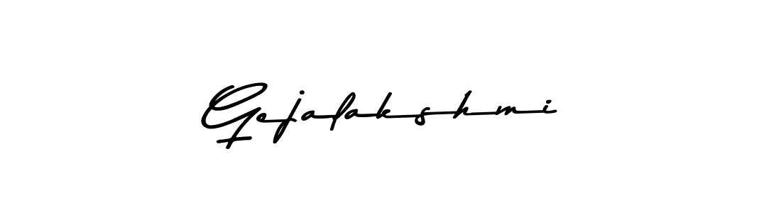 Create a beautiful signature design for name Gejalakshmi. With this signature (Asem Kandis PERSONAL USE) fonts, you can make a handwritten signature for free. Gejalakshmi signature style 9 images and pictures png