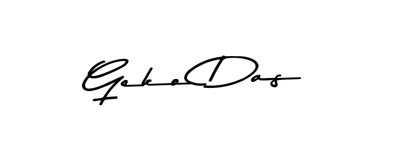 How to make Geko Das signature? Asem Kandis PERSONAL USE is a professional autograph style. Create handwritten signature for Geko Das name. Geko Das signature style 9 images and pictures png