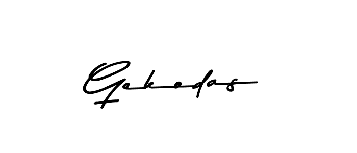 How to make Gekodas name signature. Use Asem Kandis PERSONAL USE style for creating short signs online. This is the latest handwritten sign. Gekodas signature style 9 images and pictures png