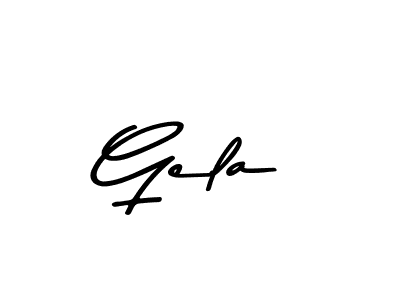 How to make Gela name signature. Use Asem Kandis PERSONAL USE style for creating short signs online. This is the latest handwritten sign. Gela signature style 9 images and pictures png