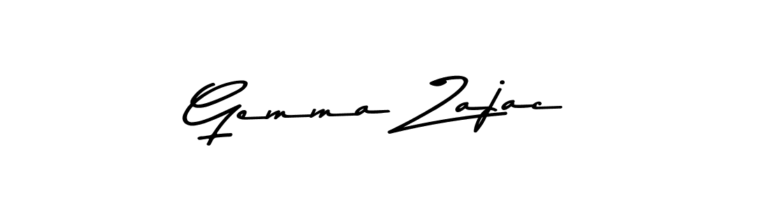 How to make Gemma Zajac name signature. Use Asem Kandis PERSONAL USE style for creating short signs online. This is the latest handwritten sign. Gemma Zajac signature style 9 images and pictures png