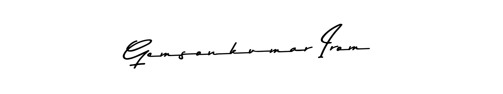 How to make Gemsonkumar Irom signature? Asem Kandis PERSONAL USE is a professional autograph style. Create handwritten signature for Gemsonkumar Irom name. Gemsonkumar Irom signature style 9 images and pictures png