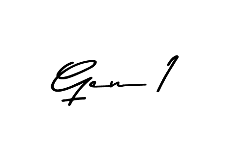 Also we have Gen 1 name is the best signature style. Create professional handwritten signature collection using Asem Kandis PERSONAL USE autograph style. Gen 1 signature style 9 images and pictures png