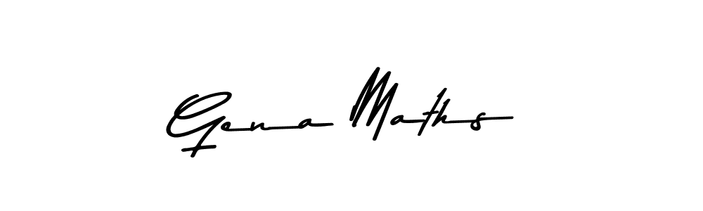 Create a beautiful signature design for name Gena Maths. With this signature (Asem Kandis PERSONAL USE) fonts, you can make a handwritten signature for free. Gena Maths signature style 9 images and pictures png