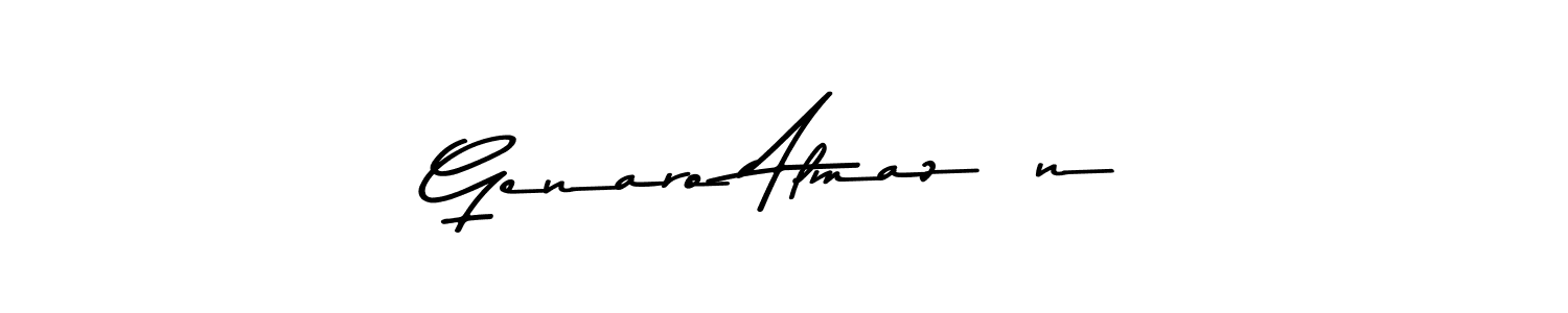 Design your own signature with our free online signature maker. With this signature software, you can create a handwritten (Asem Kandis PERSONAL USE) signature for name Genaro Almazán. Genaro Almazán signature style 9 images and pictures png