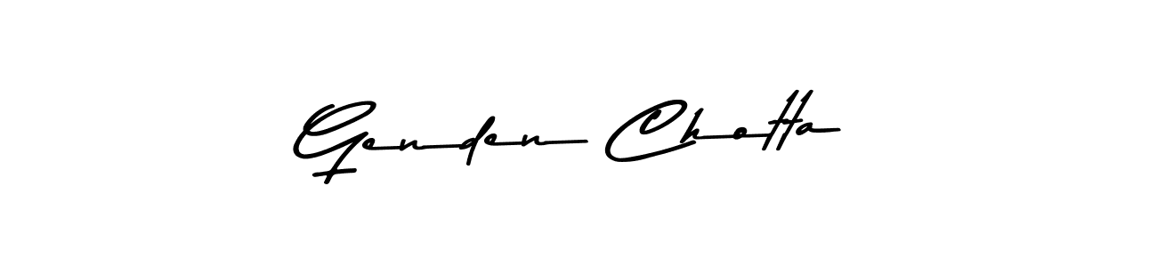 This is the best signature style for the Genden Chotta name. Also you like these signature font (Asem Kandis PERSONAL USE). Mix name signature. Genden Chotta signature style 9 images and pictures png