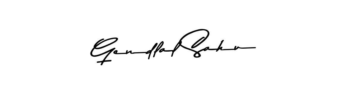 Make a beautiful signature design for name Gendlal Sahu. With this signature (Asem Kandis PERSONAL USE) style, you can create a handwritten signature for free. Gendlal Sahu signature style 9 images and pictures png