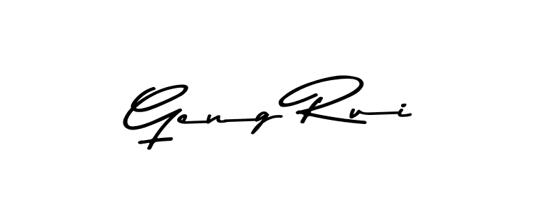 How to make Geng Rui name signature. Use Asem Kandis PERSONAL USE style for creating short signs online. This is the latest handwritten sign. Geng Rui signature style 9 images and pictures png