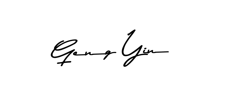 Make a beautiful signature design for name Geng Yin. With this signature (Asem Kandis PERSONAL USE) style, you can create a handwritten signature for free. Geng Yin signature style 9 images and pictures png