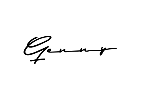 Design your own signature with our free online signature maker. With this signature software, you can create a handwritten (Asem Kandis PERSONAL USE) signature for name Genny. Genny signature style 9 images and pictures png