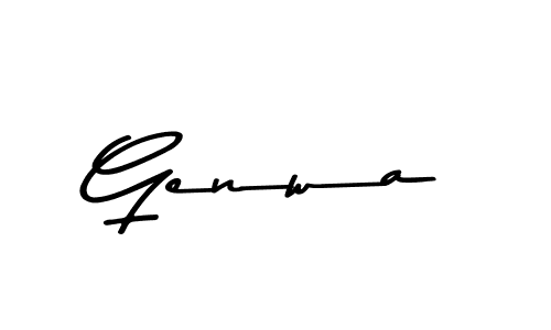 How to Draw Genwa signature style? Asem Kandis PERSONAL USE is a latest design signature styles for name Genwa. Genwa signature style 9 images and pictures png