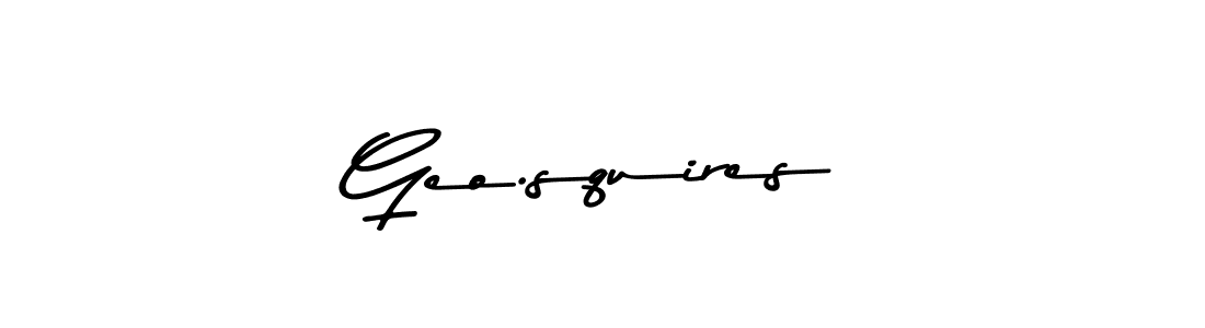 Make a beautiful signature design for name Geo.squires. With this signature (Asem Kandis PERSONAL USE) style, you can create a handwritten signature for free. Geo.squires signature style 9 images and pictures png