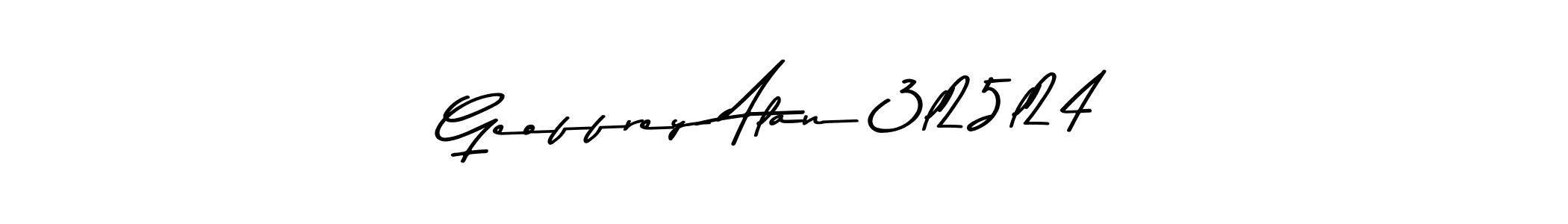 Design your own signature with our free online signature maker. With this signature software, you can create a handwritten (Asem Kandis PERSONAL USE) signature for name Geoffrey Alan 3l25l24. Geoffrey Alan 3l25l24 signature style 9 images and pictures png