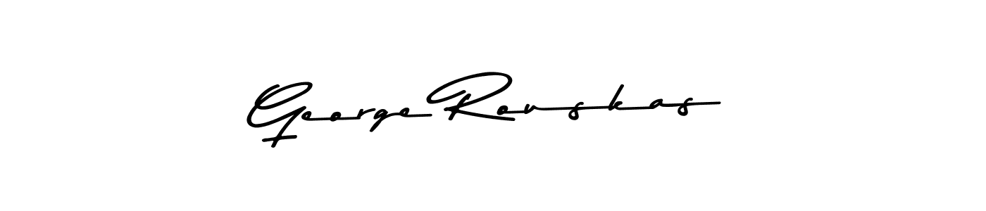 How to make George Rouskas name signature. Use Asem Kandis PERSONAL USE style for creating short signs online. This is the latest handwritten sign. George Rouskas signature style 9 images and pictures png
