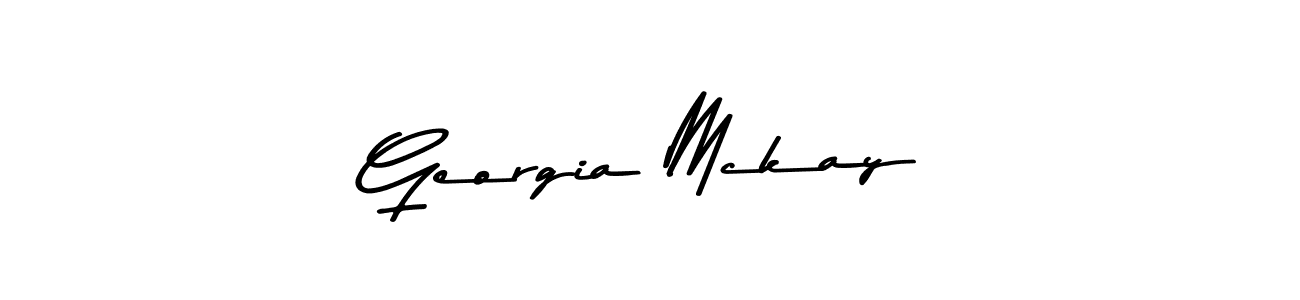 How to make Georgia Mckay name signature. Use Asem Kandis PERSONAL USE style for creating short signs online. This is the latest handwritten sign. Georgia Mckay signature style 9 images and pictures png