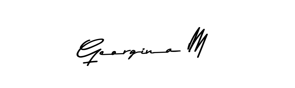 Also we have Georgina M name is the best signature style. Create professional handwritten signature collection using Asem Kandis PERSONAL USE autograph style. Georgina M signature style 9 images and pictures png
