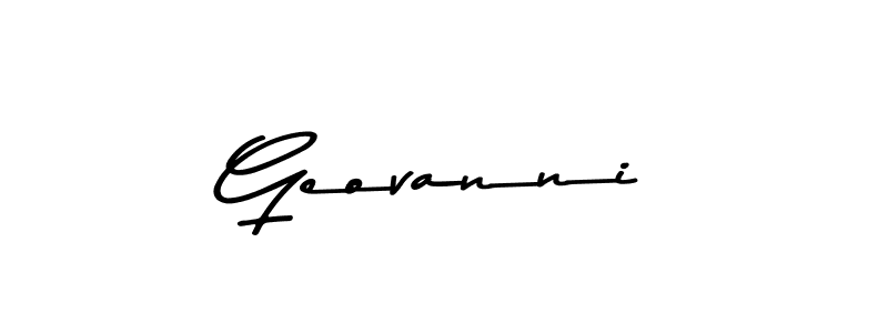 Create a beautiful signature design for name Geovanni. With this signature (Asem Kandis PERSONAL USE) fonts, you can make a handwritten signature for free. Geovanni signature style 9 images and pictures png