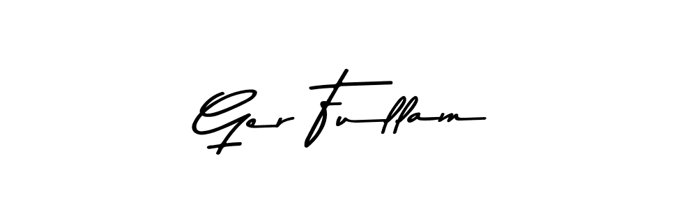 Also You can easily find your signature by using the search form. We will create Ger Fullam name handwritten signature images for you free of cost using Asem Kandis PERSONAL USE sign style. Ger Fullam signature style 9 images and pictures png