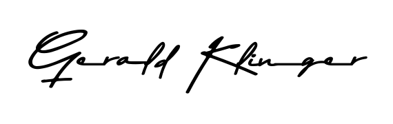 Make a beautiful signature design for name Gerald Klinger. Use this online signature maker to create a handwritten signature for free. Gerald Klinger signature style 9 images and pictures png