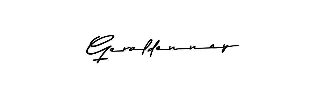 Create a beautiful signature design for name Geraldenney. With this signature (Asem Kandis PERSONAL USE) fonts, you can make a handwritten signature for free. Geraldenney signature style 9 images and pictures png