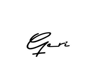 How to make Geri name signature. Use Asem Kandis PERSONAL USE style for creating short signs online. This is the latest handwritten sign. Geri signature style 9 images and pictures png