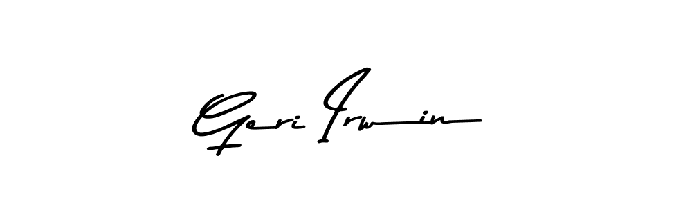 How to make Geri Irwin name signature. Use Asem Kandis PERSONAL USE style for creating short signs online. This is the latest handwritten sign. Geri Irwin signature style 9 images and pictures png