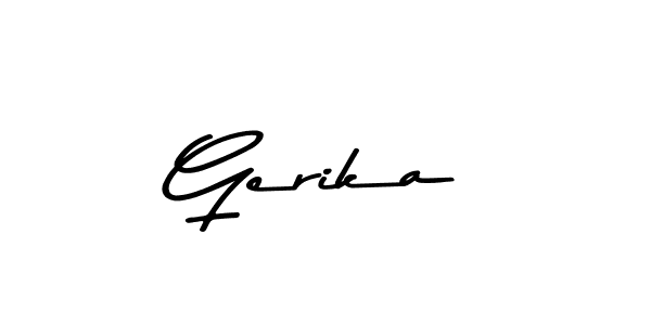 How to make Gerika signature? Asem Kandis PERSONAL USE is a professional autograph style. Create handwritten signature for Gerika name. Gerika signature style 9 images and pictures png