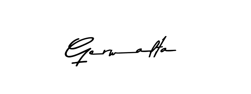 Use a signature maker to create a handwritten signature online. With this signature software, you can design (Asem Kandis PERSONAL USE) your own signature for name Gerwalta. Gerwalta signature style 9 images and pictures png
